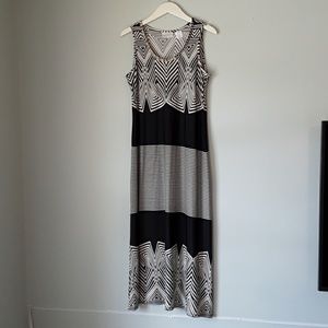 Geometric Print Midi Dress